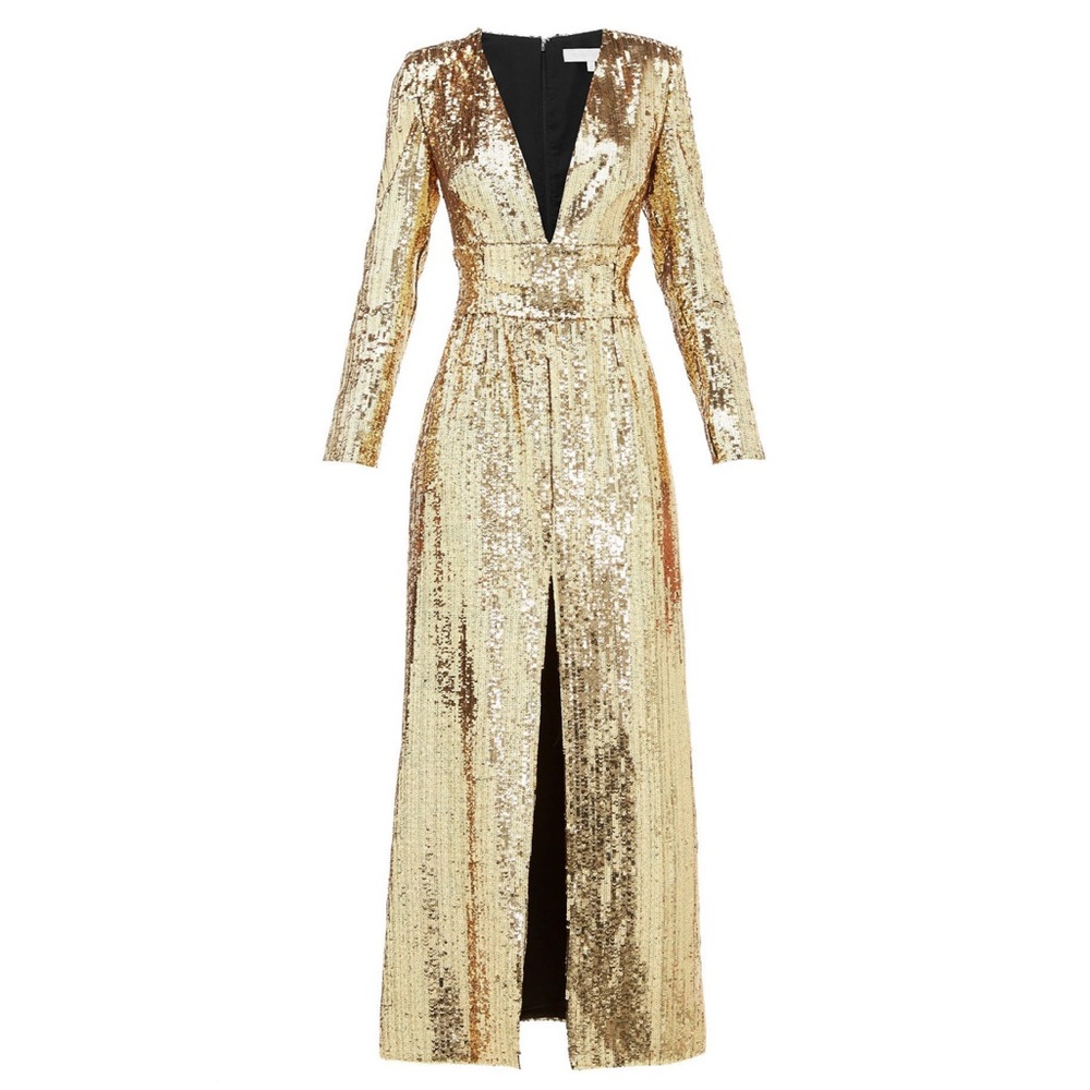 Borgo De Nor Gold Sequin Dress NWT